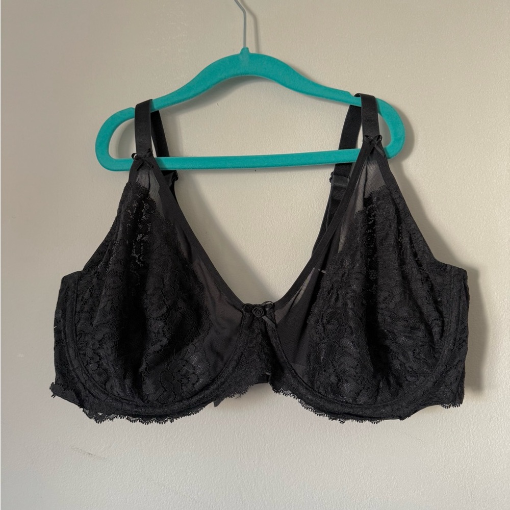 Déesee Black Lace Bra Size 38DD with Underwire